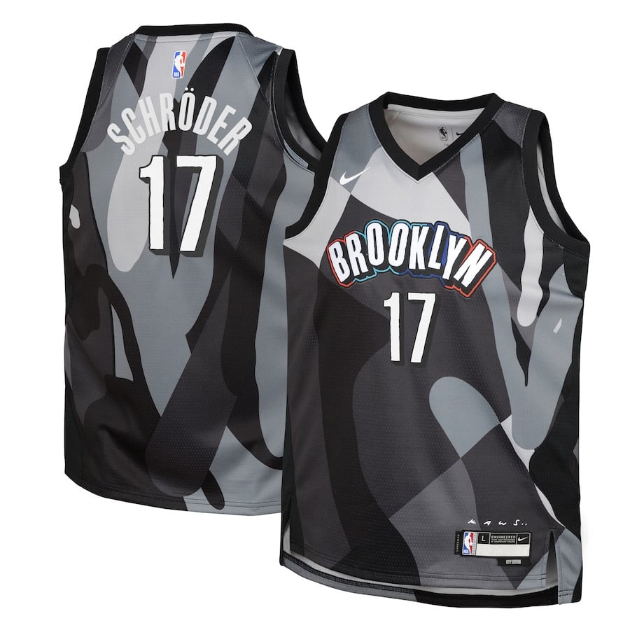 Dennis Schroder 17 Brooklyn Nets 2024/25 Swingman Playe City Edition Gray NBA Jersey Youth