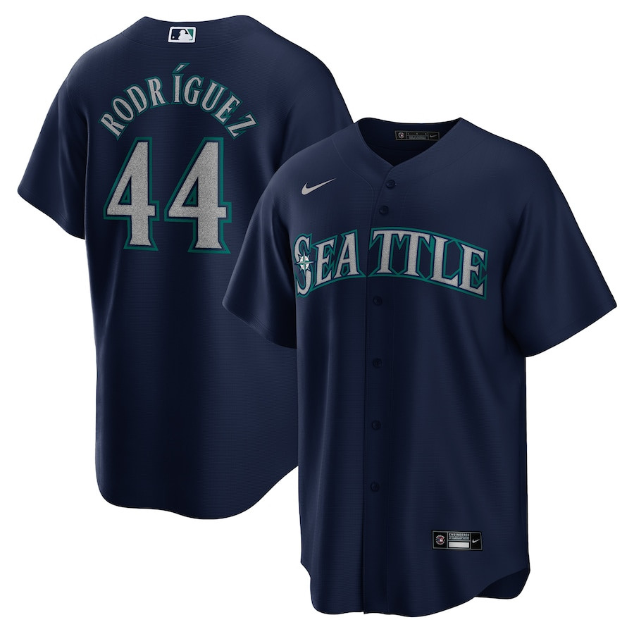 Julio Rodriguez 44 Seattle Mariners Player Navy MLB Jersey Men's