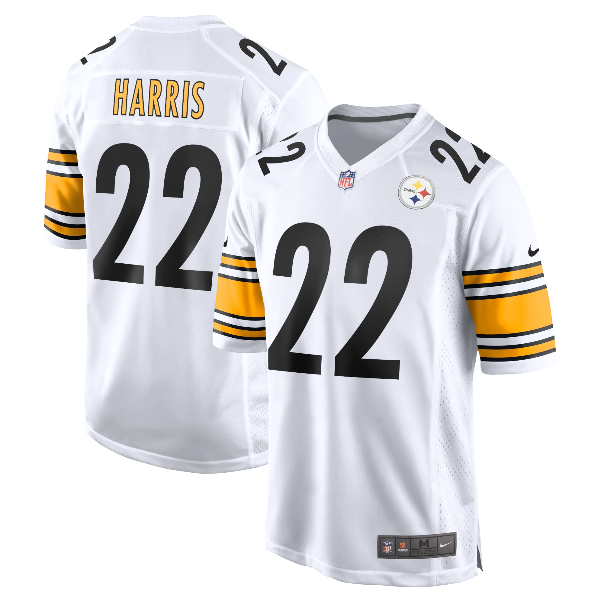 Pittsburgh Steelers Najee Harris White Game NFL Jersey Men's