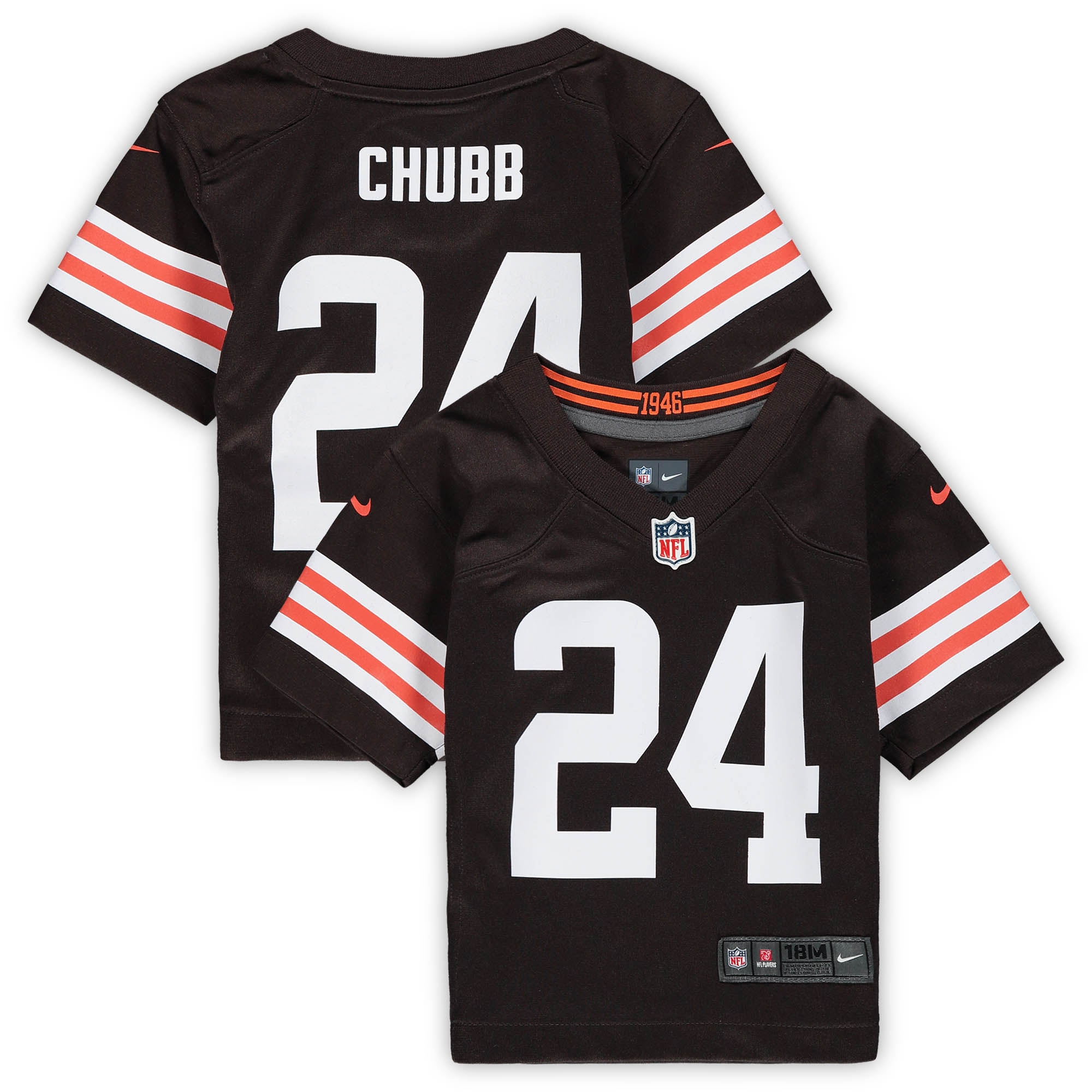 Infant Cleveland Browns Nick Chubb Brown Game NFL Jersey Men's