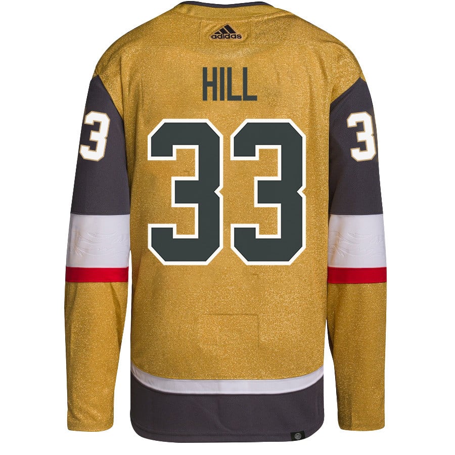 Adin Hill 33 Vegas Golden Knights Stanley Cup 2023 Champions Patch Home Breakaway Gold NHL Jersey Men's