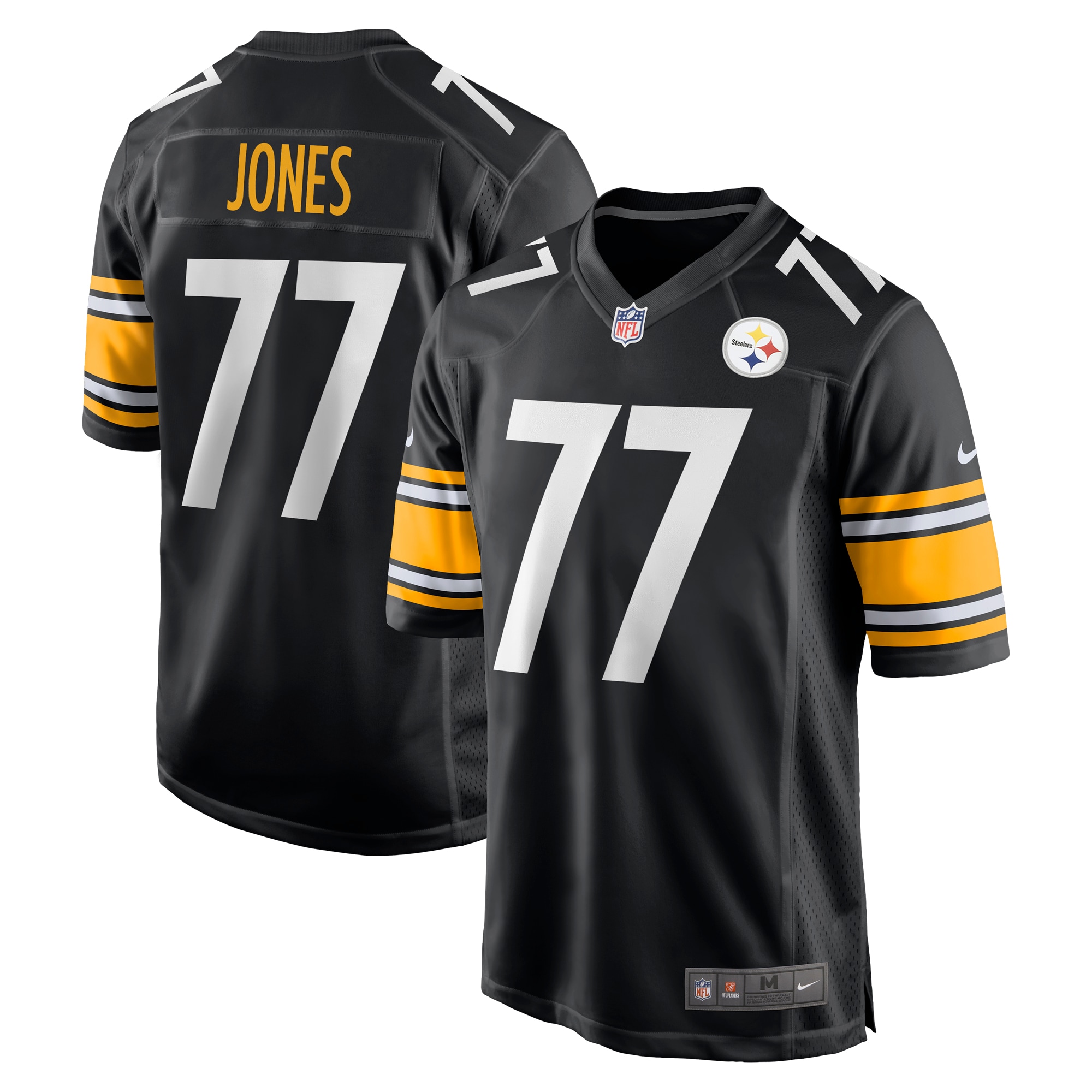 Pittsburgh Steelers Broderick Jones Black Game NFL Jersey Men's