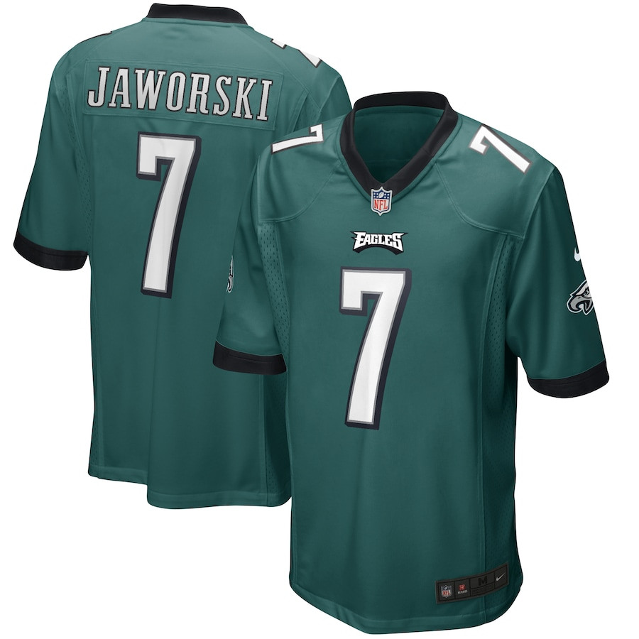 Ron Jaworski 7 Philadelphia Eagles Game Retired Midnight Green NFL Jersey Men's