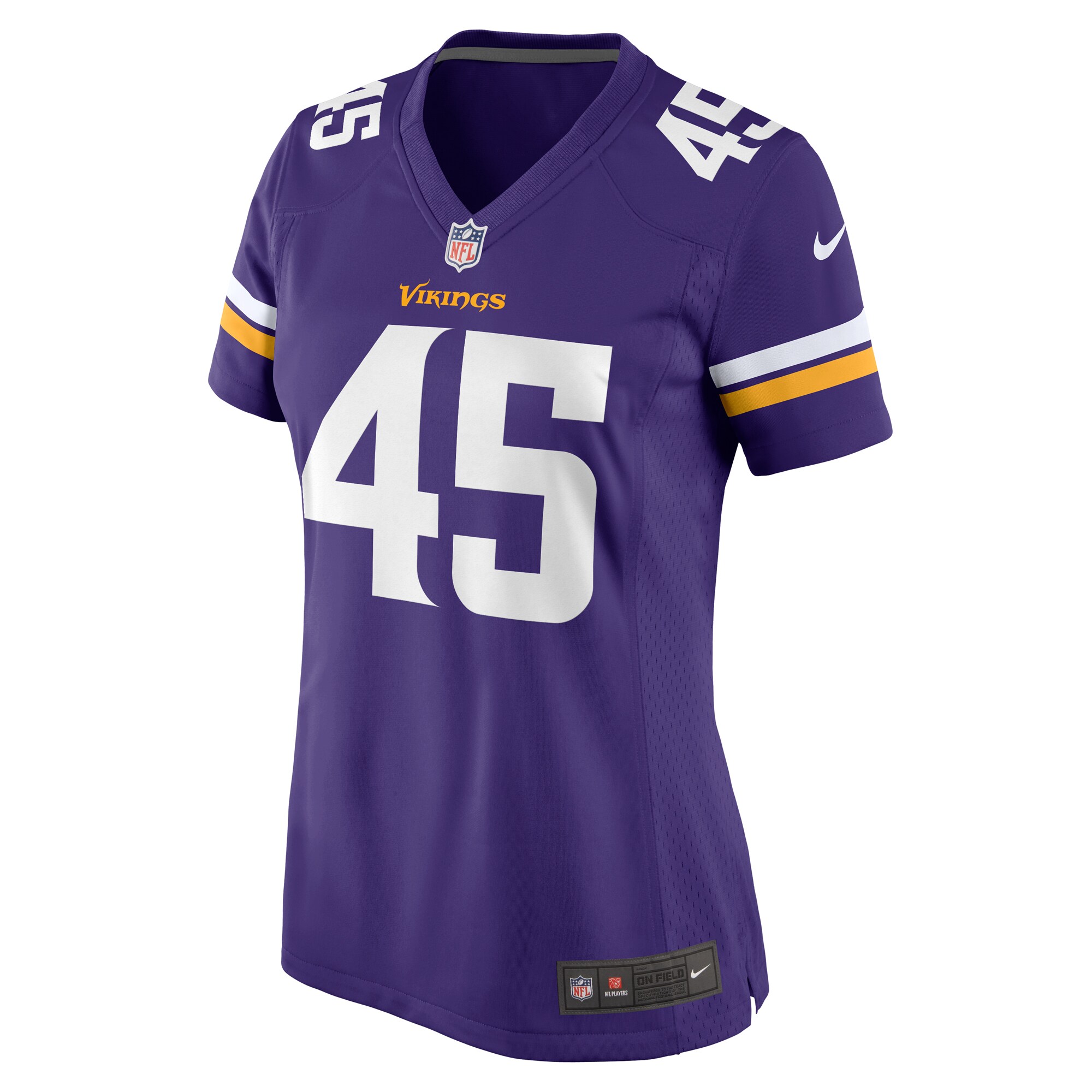Minnesota Vikings Kunaszyk Purple Game NFL Jersey Women's
