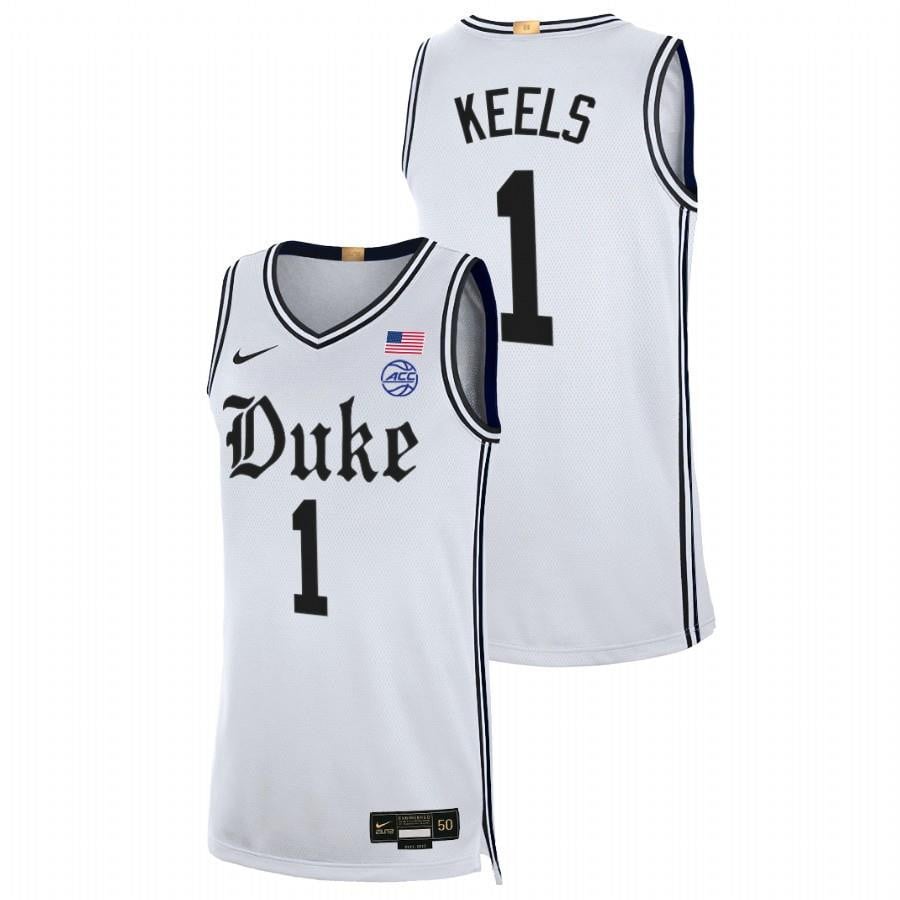 Trevor Keels White Duke Blue Devils 2023 Limited The Brotherhood NCAA Jersey Men's