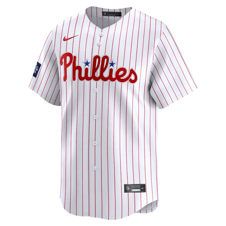 Bryce Harper 3 Philadelphia Phillies 2024 World Tour London Series Home Limited Player White MLB Jersey Men's
