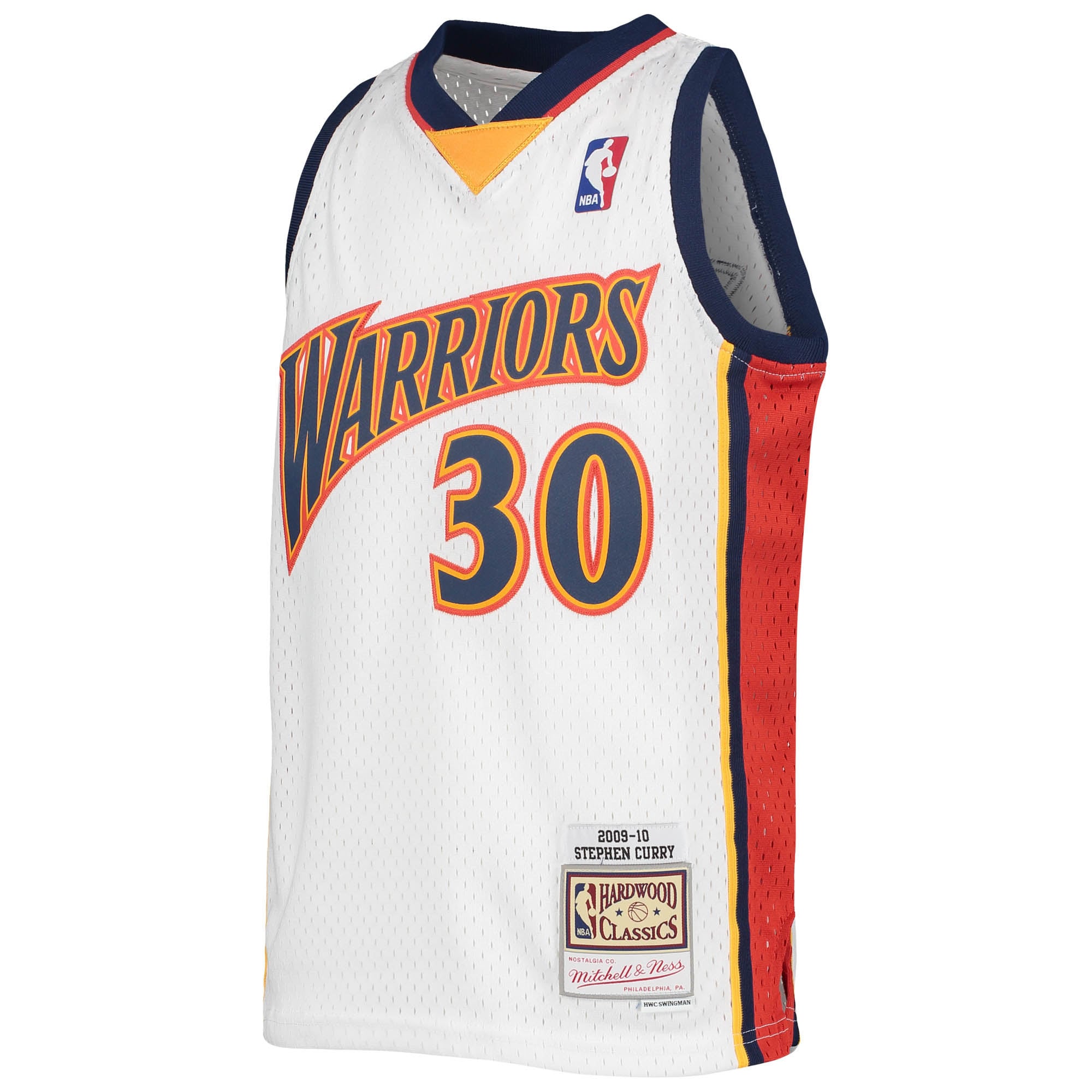 Mitchell Ness Stephen Curr White Golden State Warriors 2009-10 Hardwood Classics Swingman NBA Jersey Youth