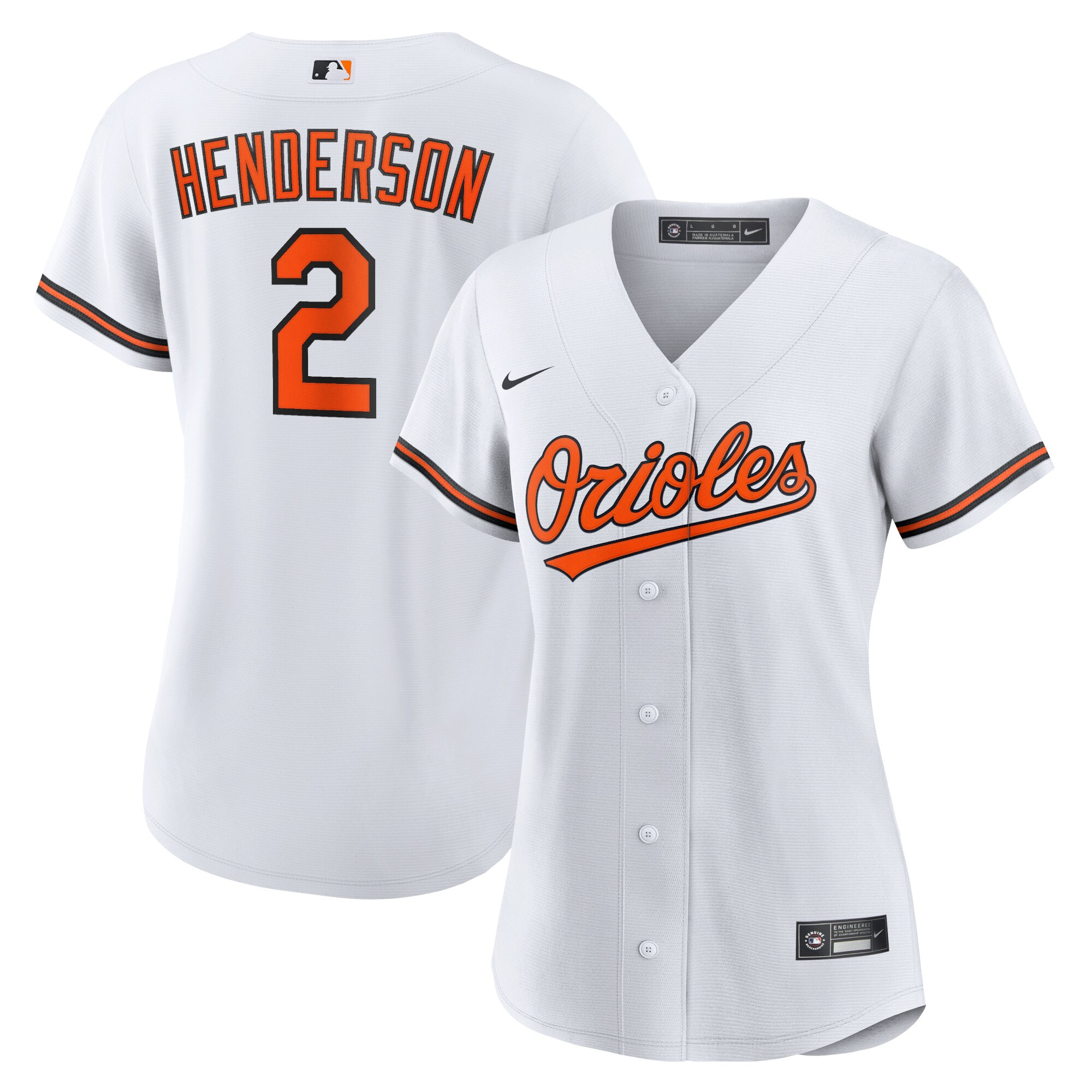 Baltimore Orioles Gunnar Henderson White Player MLB Jersey Women's