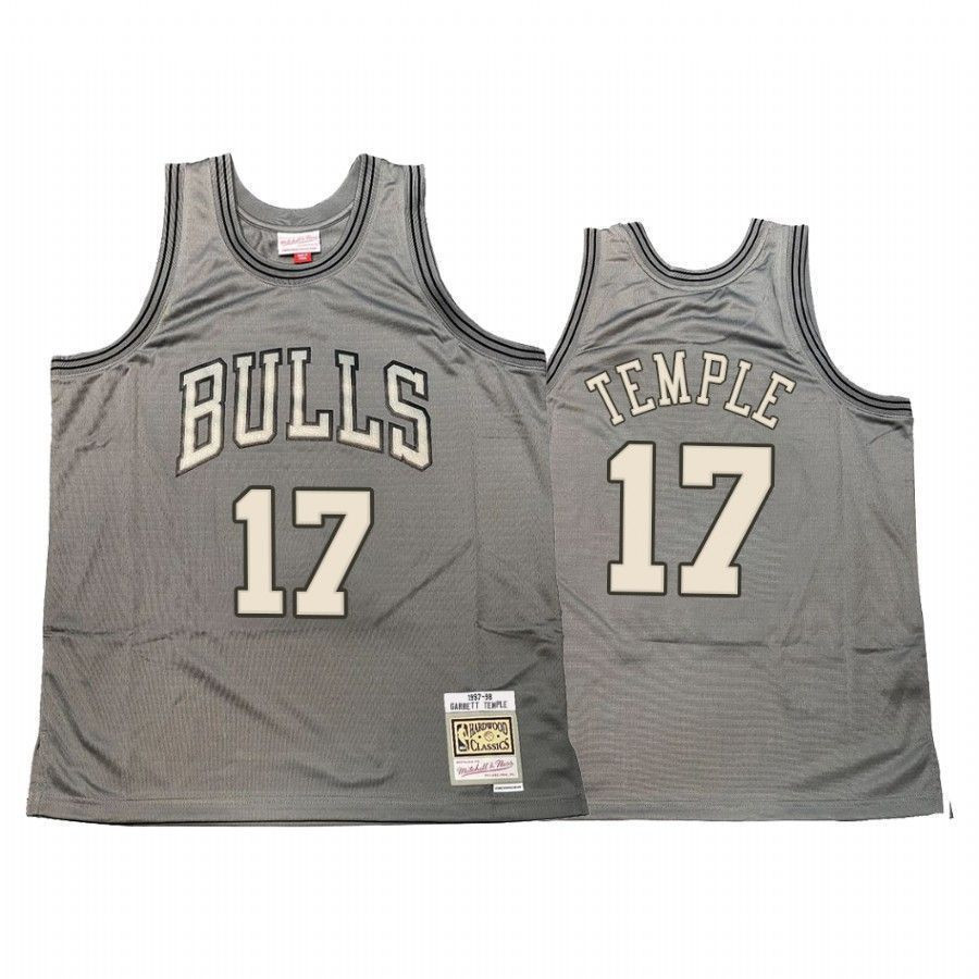 Garrett Temple 17 Chicago Bulls Hardwood Classics Gray NBA Jersey Men's