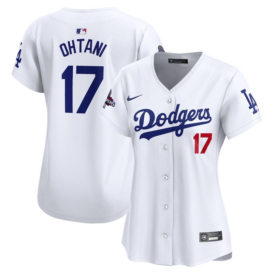Shohei Ohtani 17 Los Angeles Dodgers 2024 World Series Champions Home Limited White MLB Jersey Women's