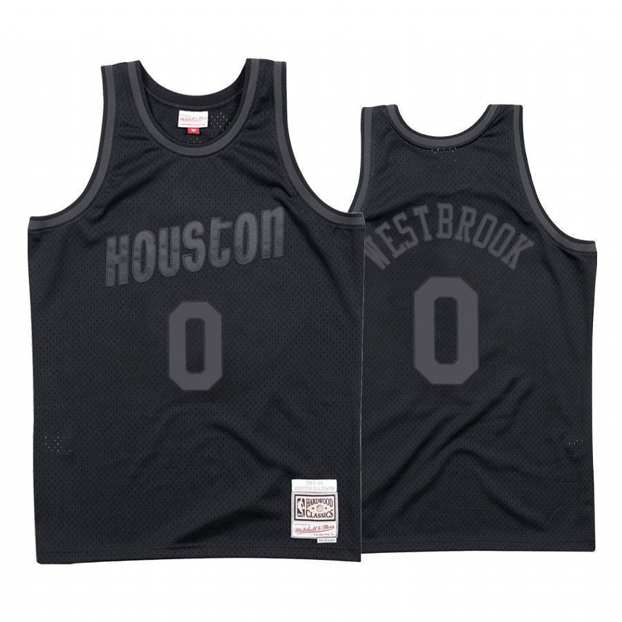 Houston Rockets Russell Westbrook Black Tonal NBA Jersey Men's