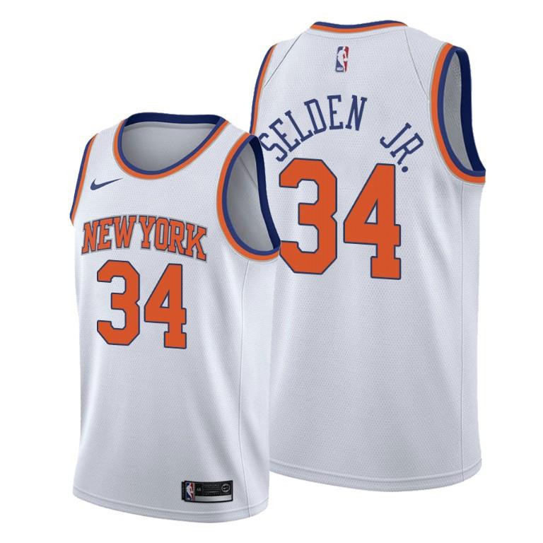 Wayne Selden Jr. New York Knicks White Association Edition 34 NBA Jersey Men's