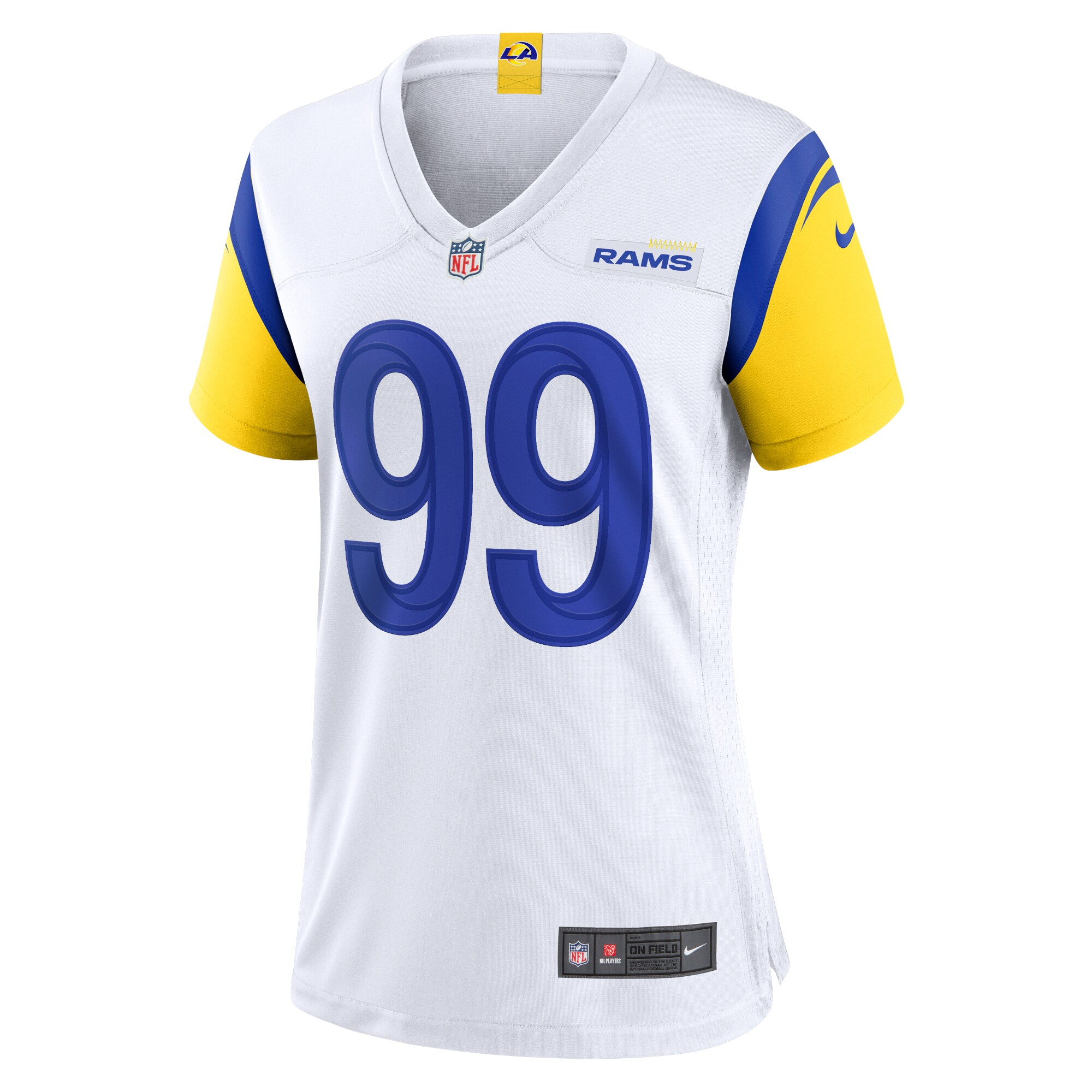 Los Angeles Rams Aaron Donald White Player NFL Jersey Women's