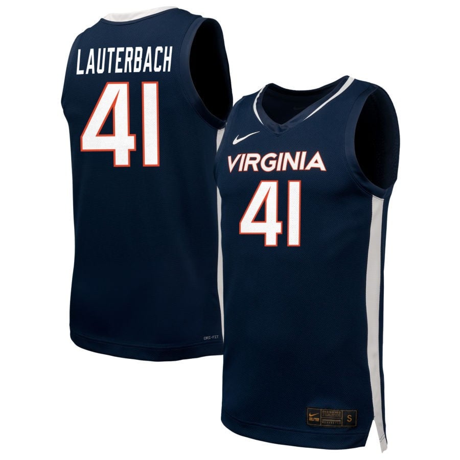 Taylor Lauterbach 41 Virginia Cavalier Unisex NIL Navy NCAA Jersey Unisex