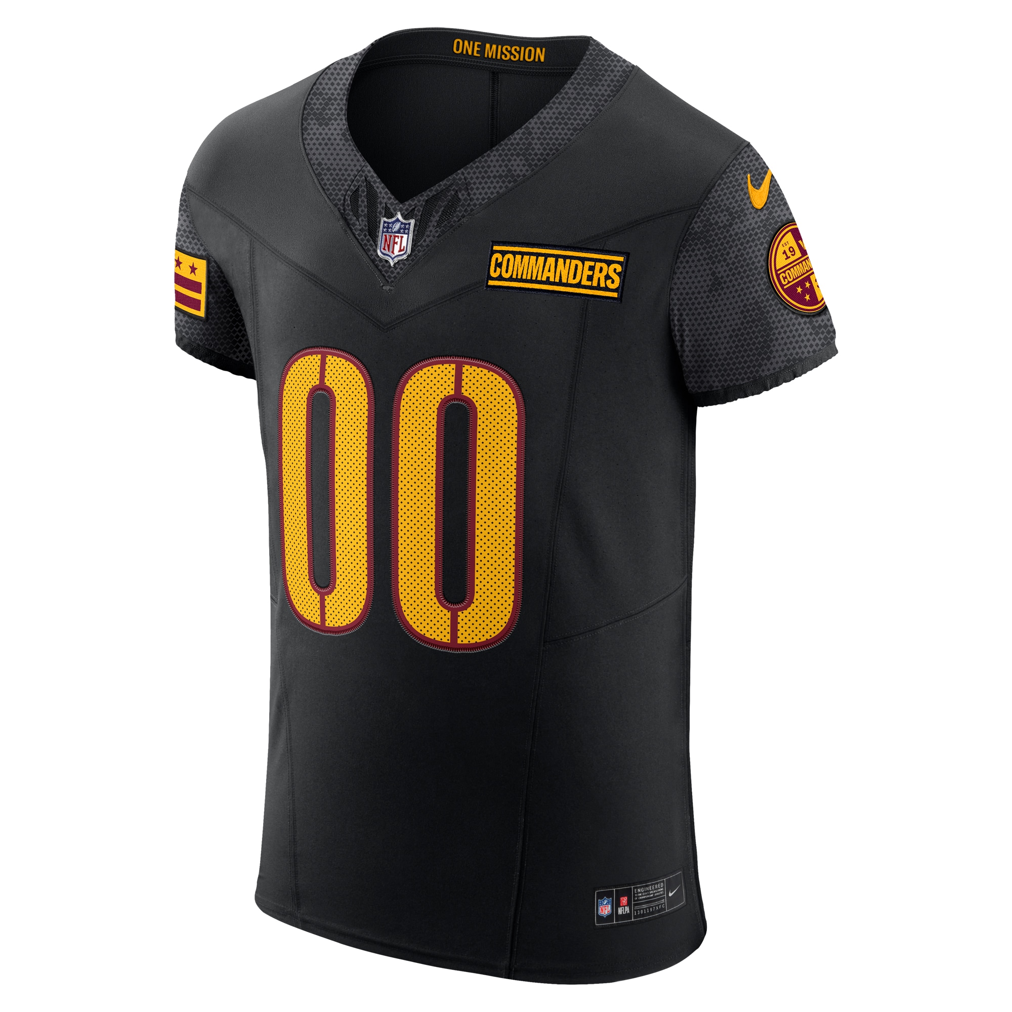 Washington Commanders Black Alternate Vapor F.U.S.E. Elite Custom NFL Jersey Men's
