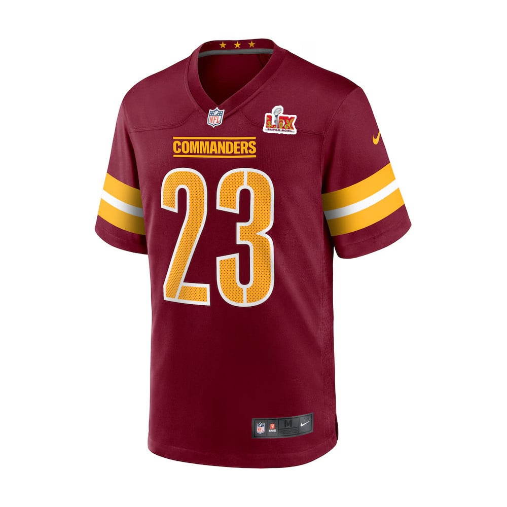 Marshon Lattimore #23 Washington Commanders Super Bowl LIX Burgundy NFL Jersey Youth