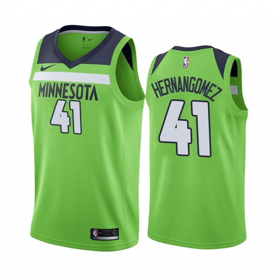 Juancho Hernangomez Minnesota Timberwolves Green Statet NBA Jersey Men's