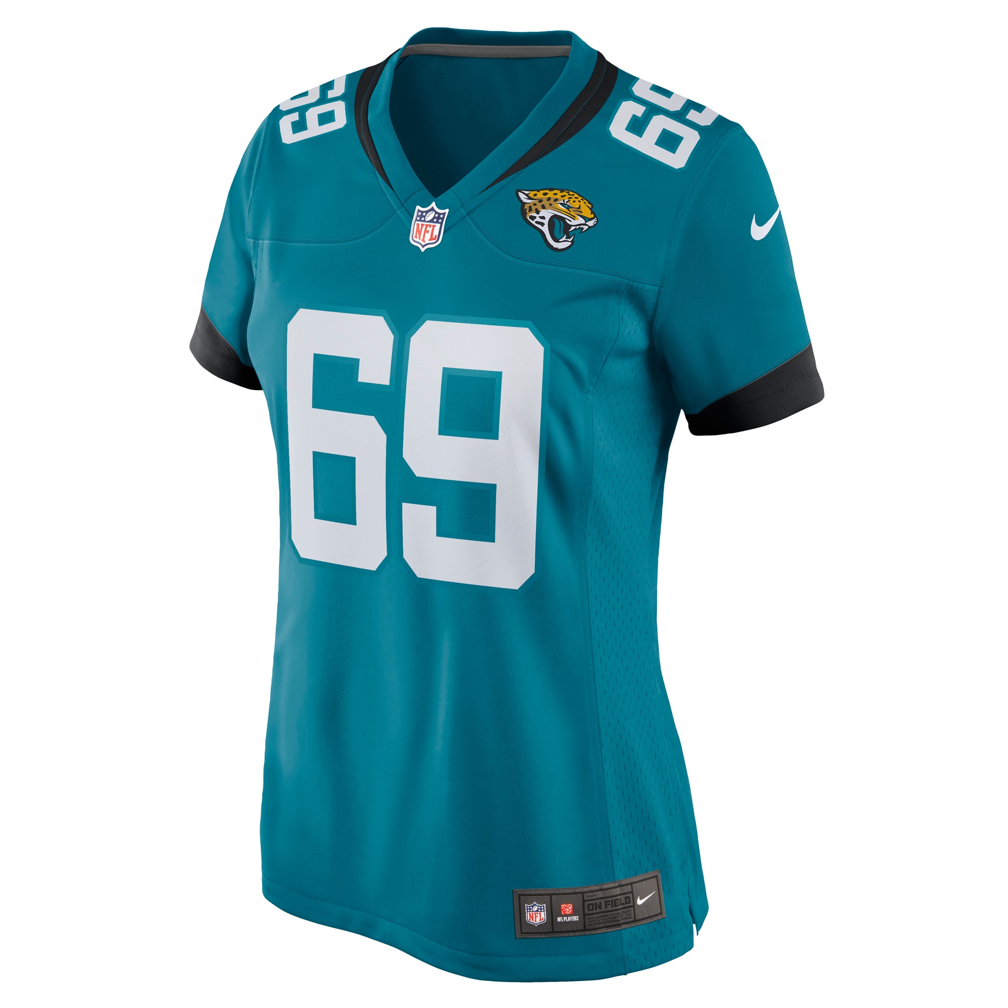Jacksonville Jaguars Tyler Shatley Teal Game NFL Jersey Women's