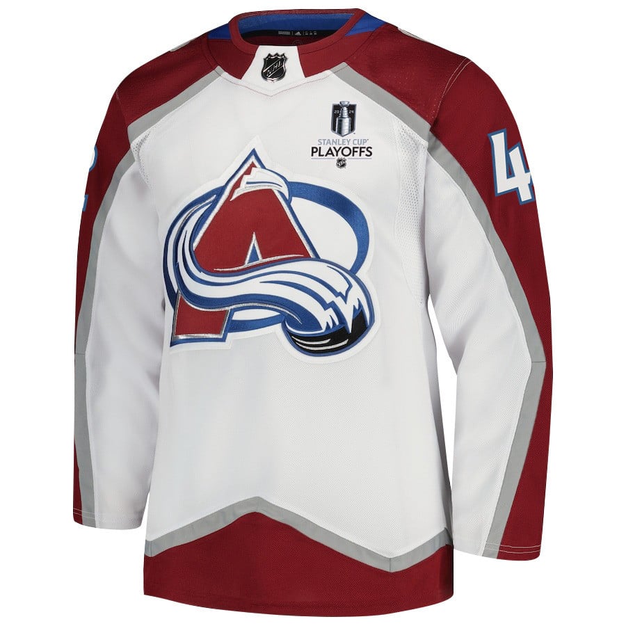 Josh Manson 42 Colorado Avalanche 2024 Playoffs Patch Away White NHL Jersey Men's