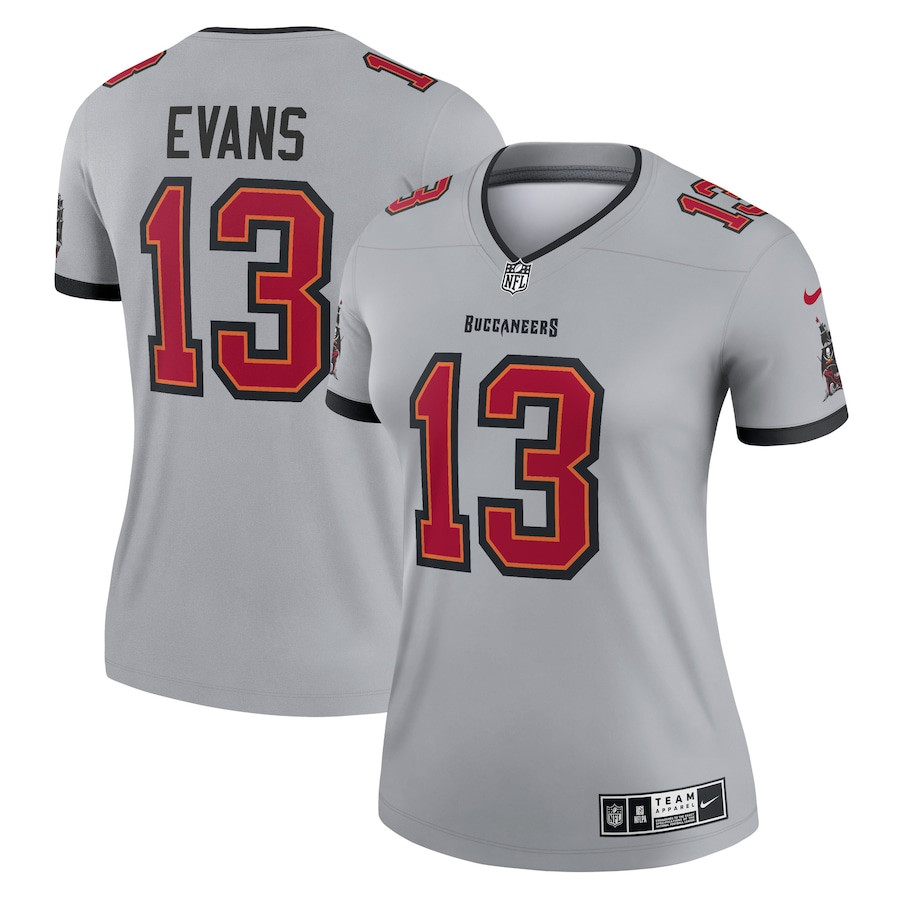 Mike Evans 13 Tampa Bay Buccaneers Inverted Legend Gray NFL Jersey Women's