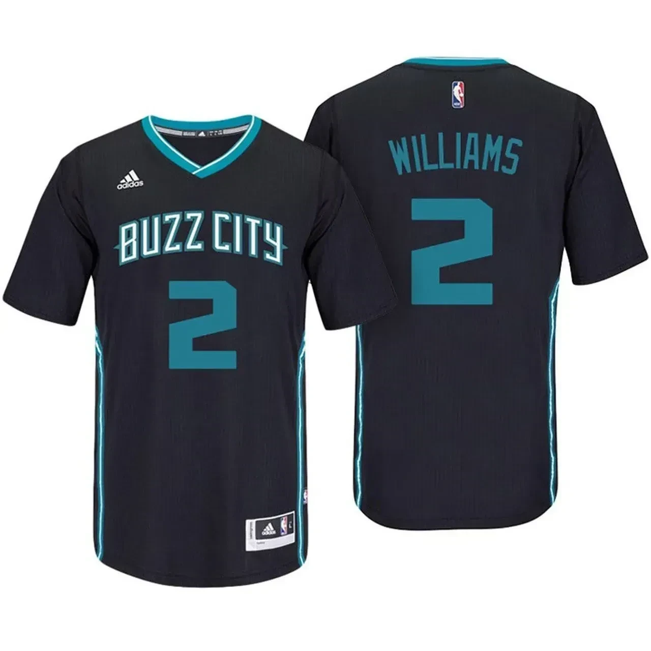 Marvin Williams Charlotte Hornets Black Buzz City Pride Sleeved Swingman NBA Jersey Men's