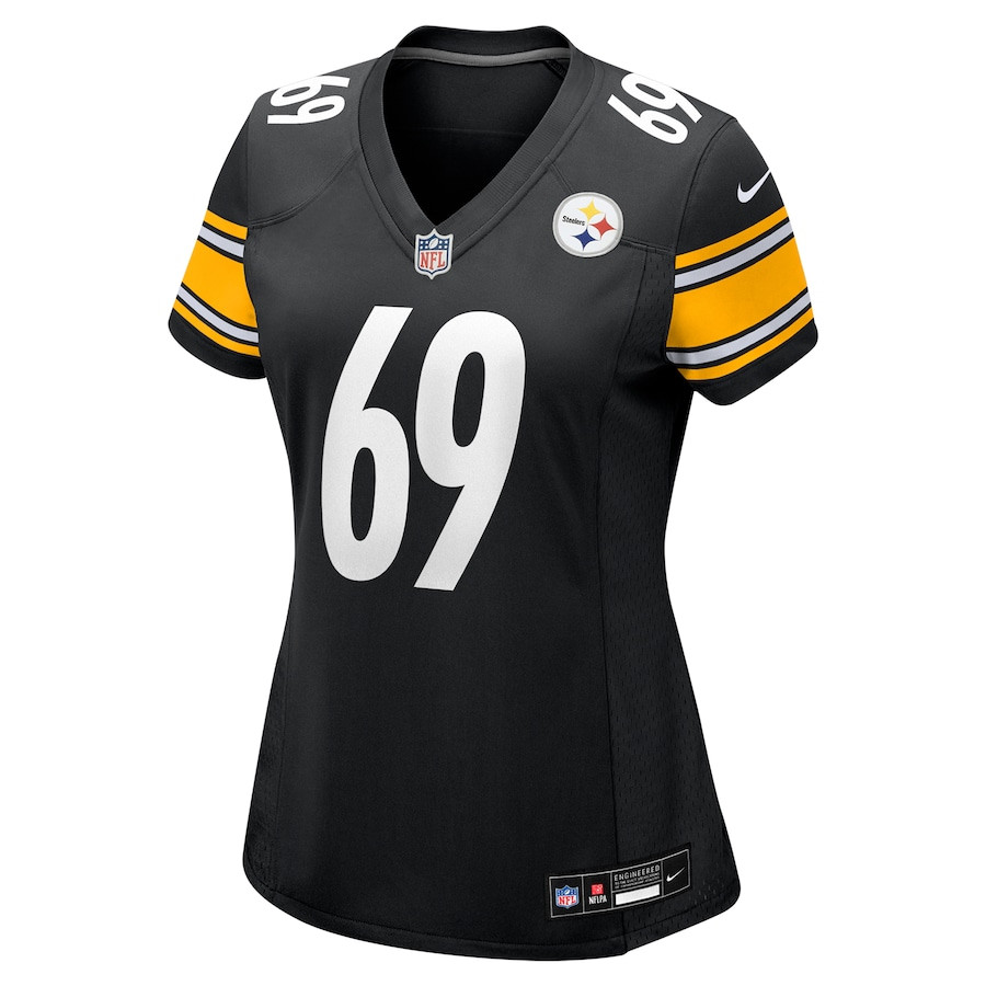 Domenique Davis 69 Pittsburgh Steelers Game Black NFL Jersey Women's