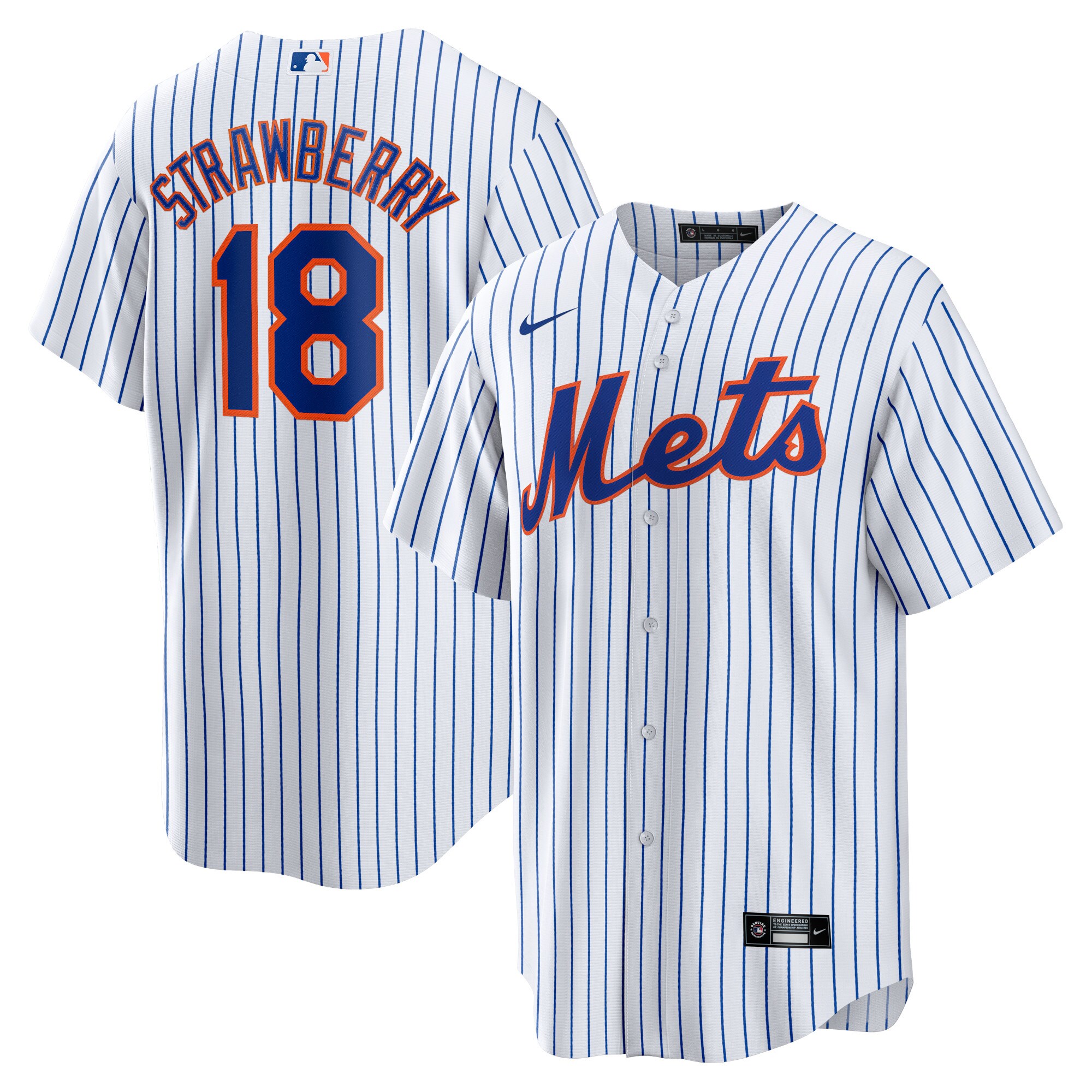 New York Mets Darryl Strawberry White Home Retired Player MLB Jersey Men's