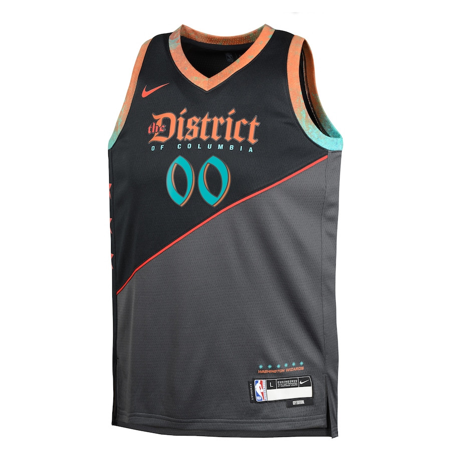 Washington Wizards 2023/24 City Edition Swingman Custom Black NBA Jersey Youth