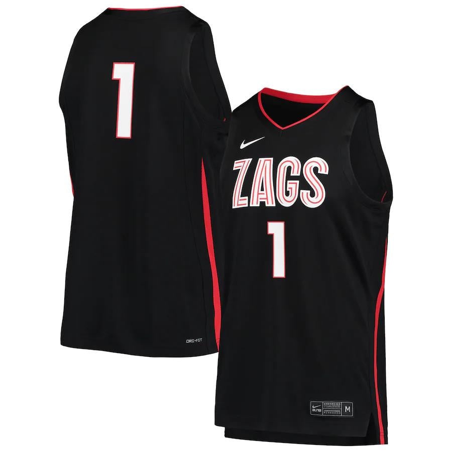 Gonzaga Bulldogs Black NCAA Jersey Men's