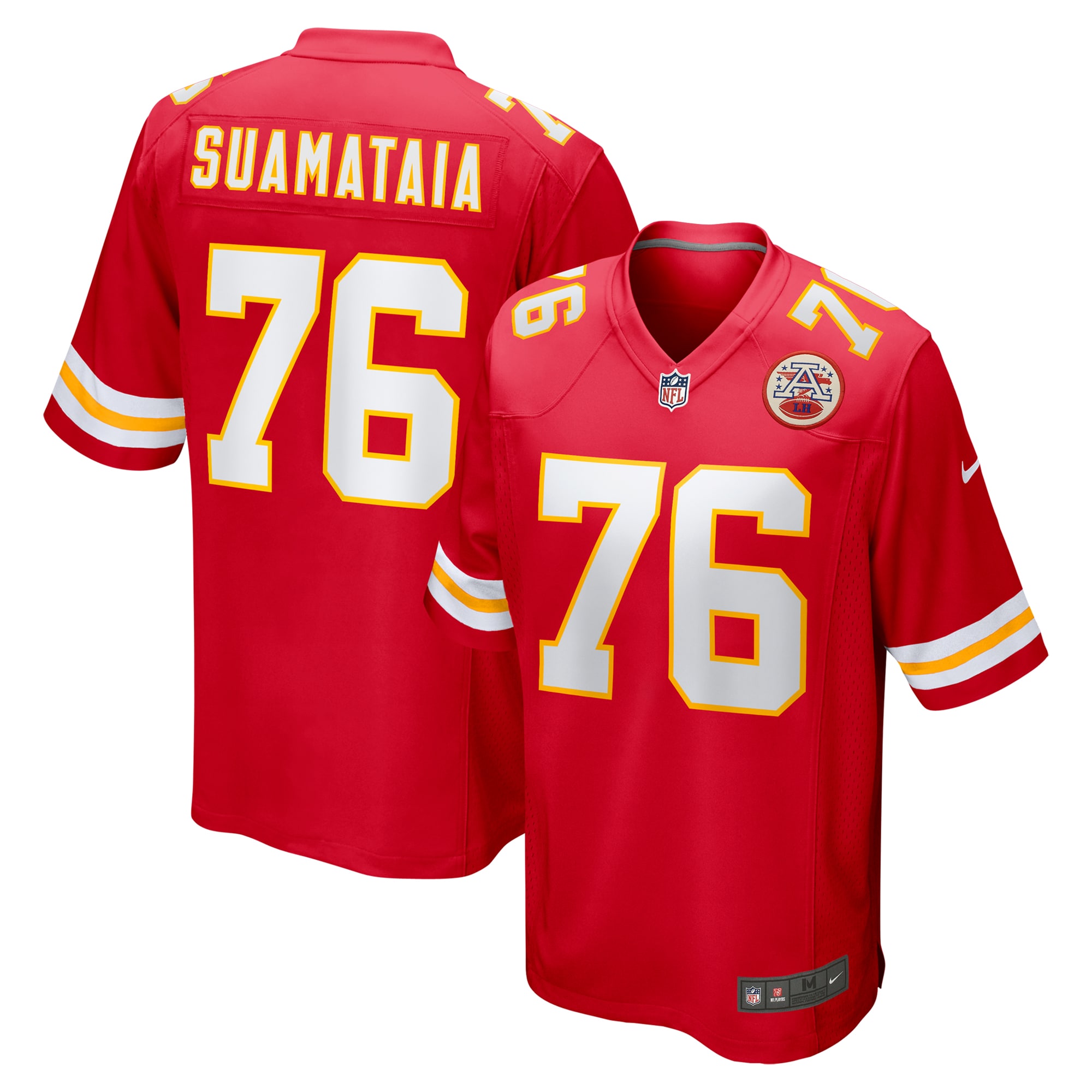 Kansas City Chiefs Kingsley Suamataia Red Game NFL Jersey Men's