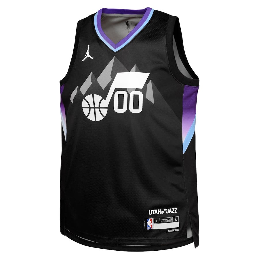 Jordan Clarkson 00 Utah Jazz 2024/2 Swingman Statement Edition Black NBA Jersey Youth