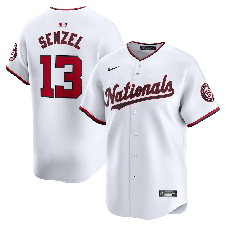 Nick Senzel 13 Washington Nationals Home Limited Player White MLB Jersey Men's