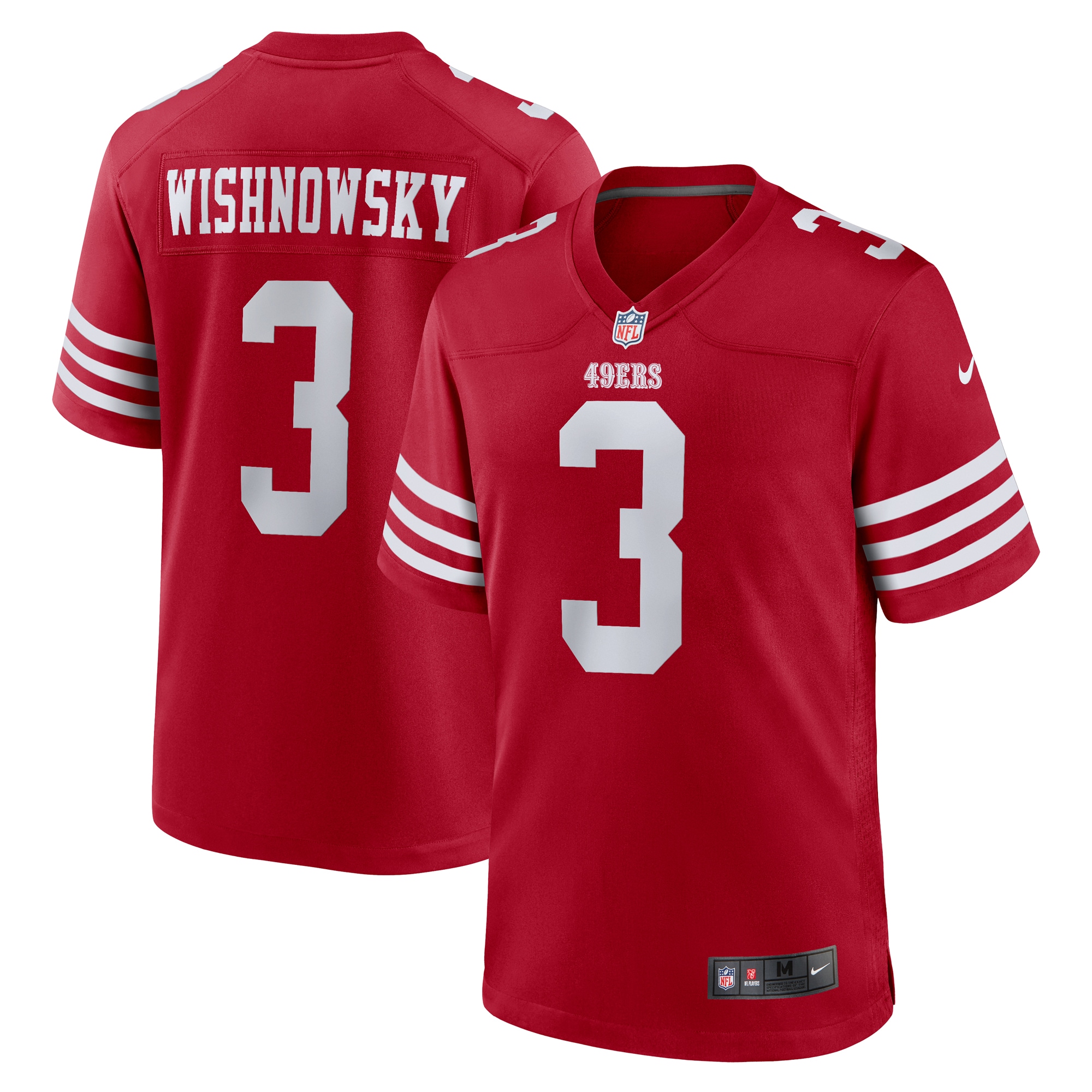 San Francisco 49ers Mitch Wishnowsky Scarlet Game NFL Jersey Men's