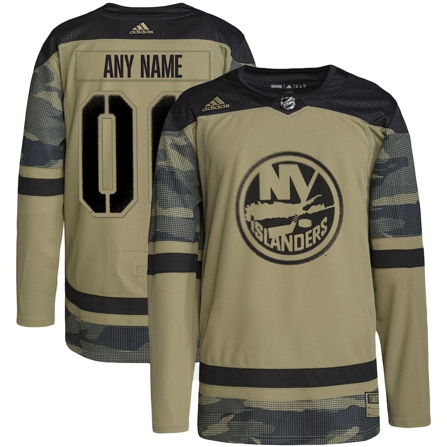 New York Islanders Military Appreciation Team Custom Practice Camo NHL Jersey Men's