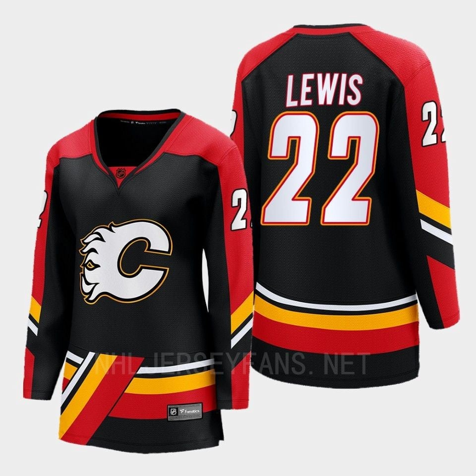 Calgary Flames Trevor Lewis 22 Black Special Edition 2.0 Breakaway Player 2022 Women NHL Jersey Women's