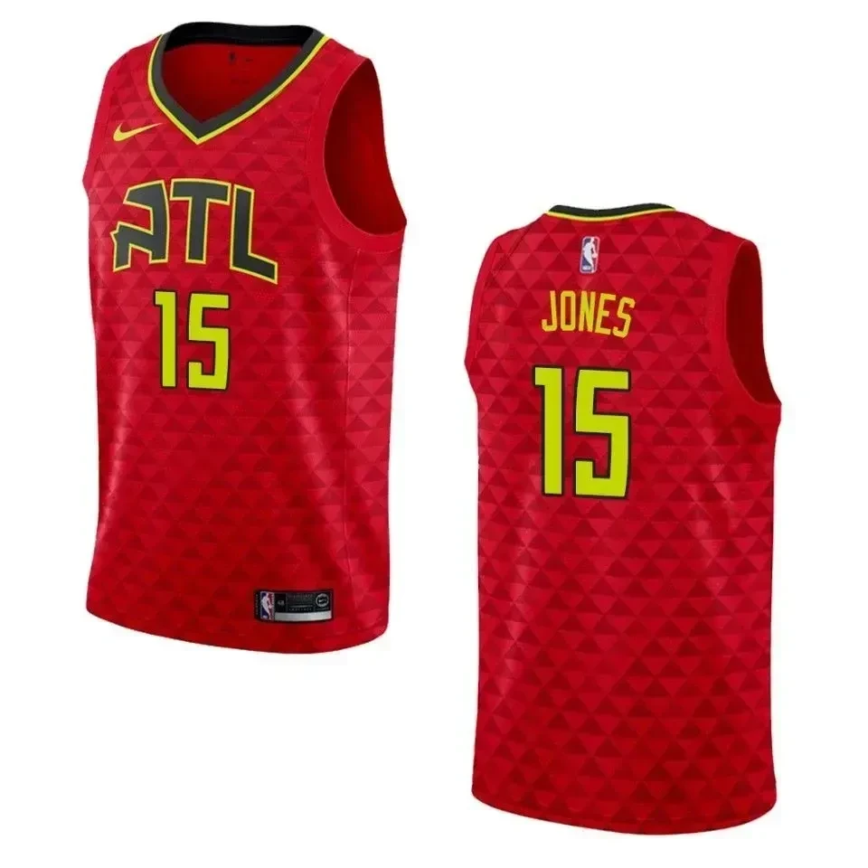 Atlanta Hawks 15 Damian Jones Statement Swingman Red NBA Jersey Men's