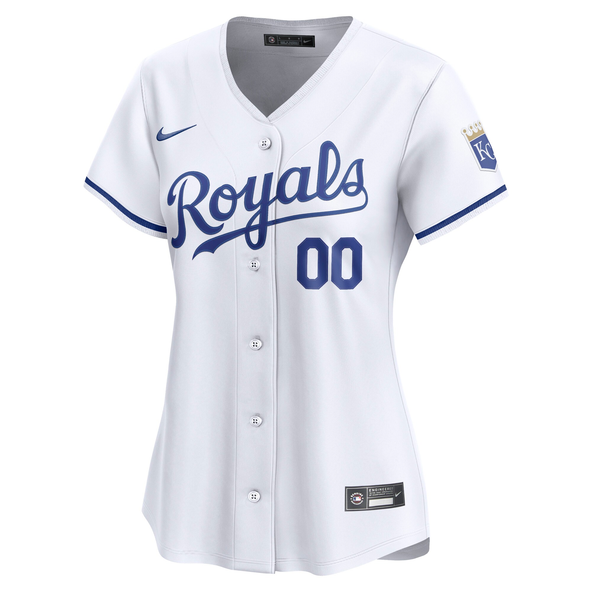 Kansas City Royals White Home Limited Custom MLB Jersey Women's