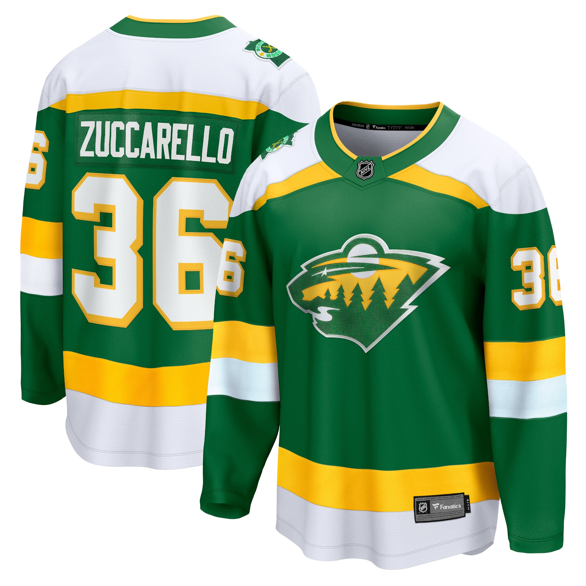 Minnesota Wild Mats Zuccarello Green Alternate Premier Breakaway Player NHL Jersey Men's