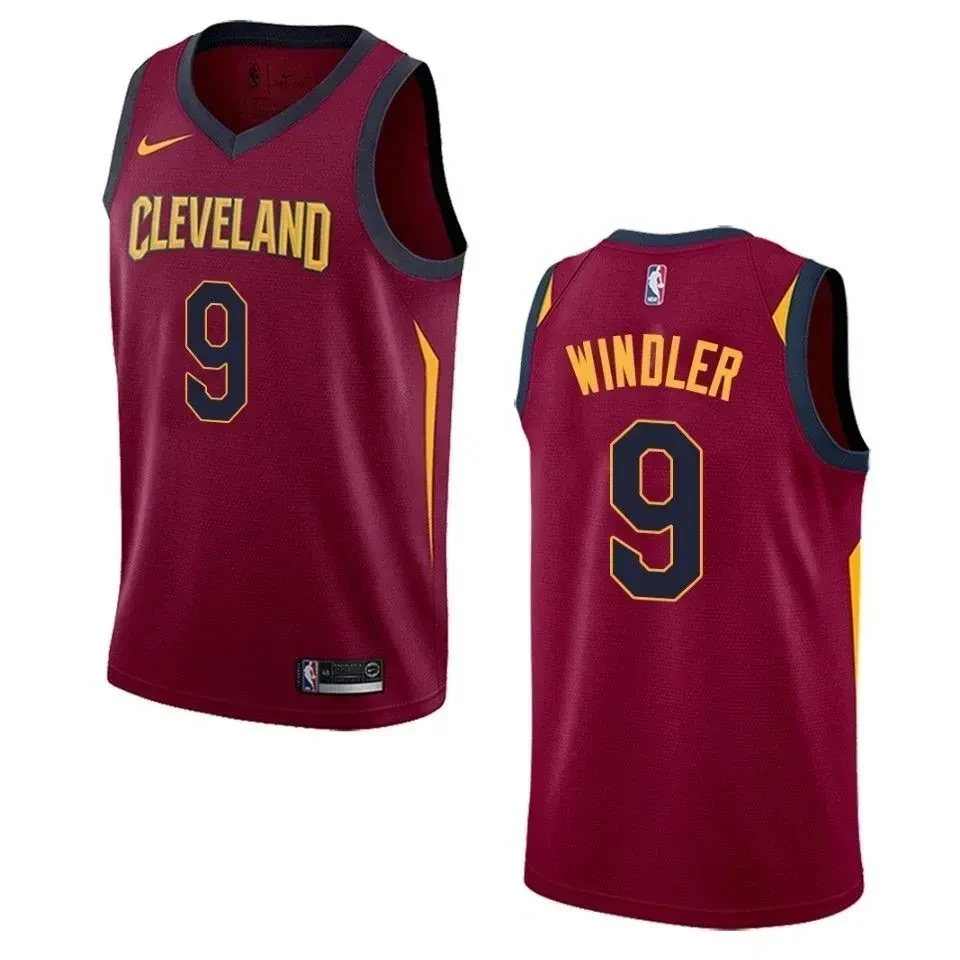 Cleveland Cavaliers 9 Dylan Windler Icon Swingman Maroon NBA Jersey Men's