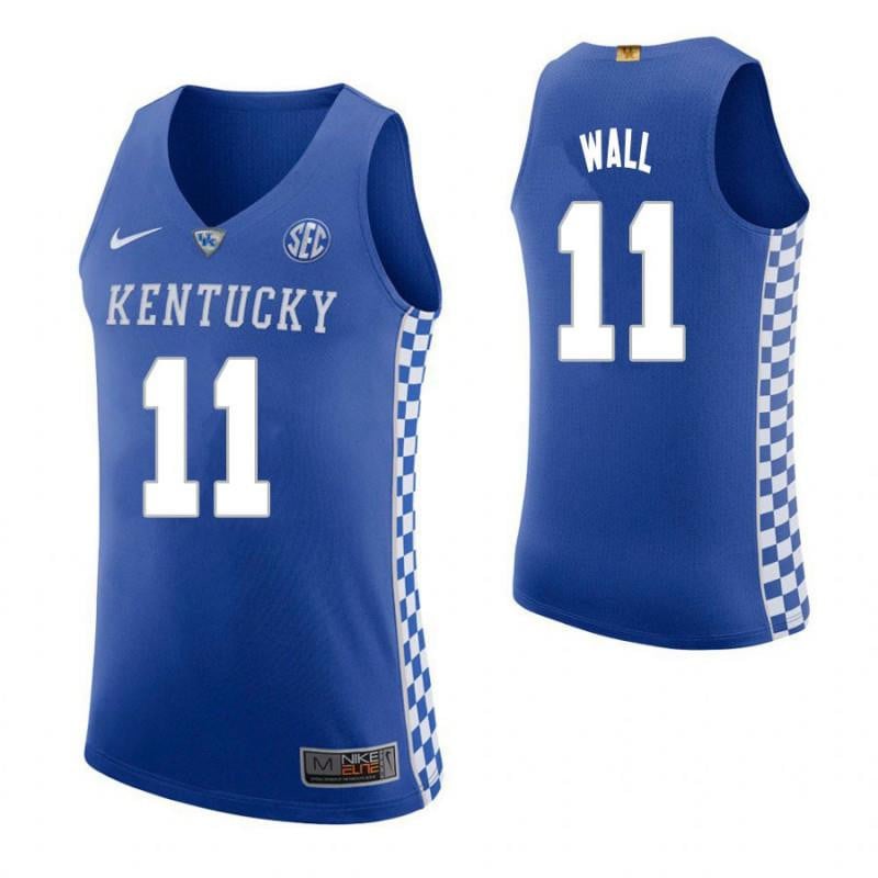 11 John Wall Home Blue Elite Kentucky Wildcats NCAA Jersey Men's