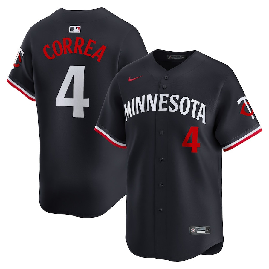 Carlos Correa 4 Minnesota Twins Alternate Limited Navy MLB Jersey Men's
