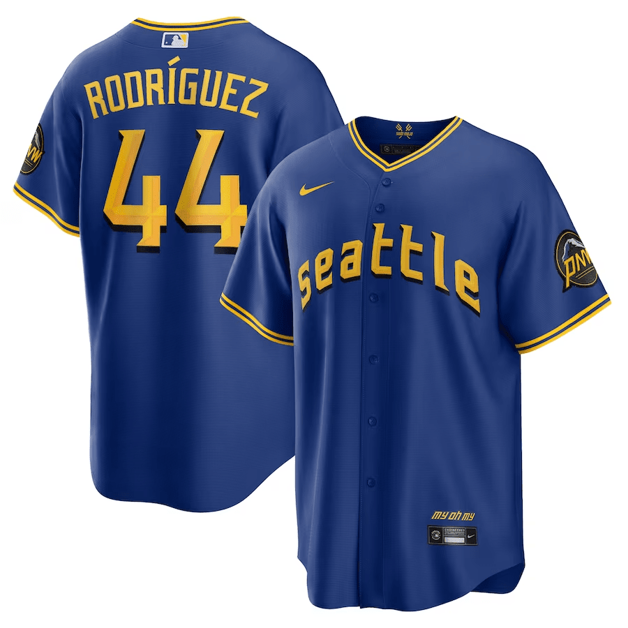 Julio Rodriguez 44 Seattle Mariners 2023 City Connect Game Royal MLB Jersey Men's