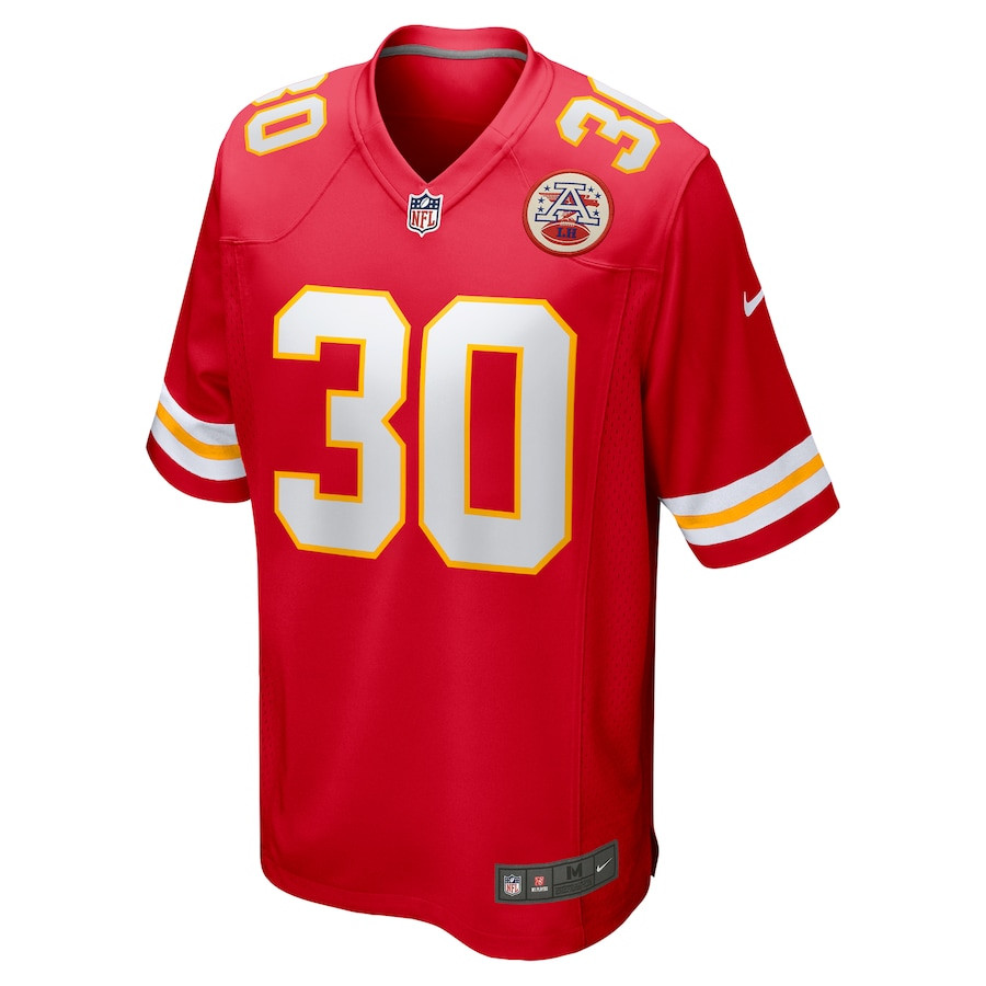 Chris Roland-Wallace 30 Kansas City Chiefs Game Red NFL Jersey Men's