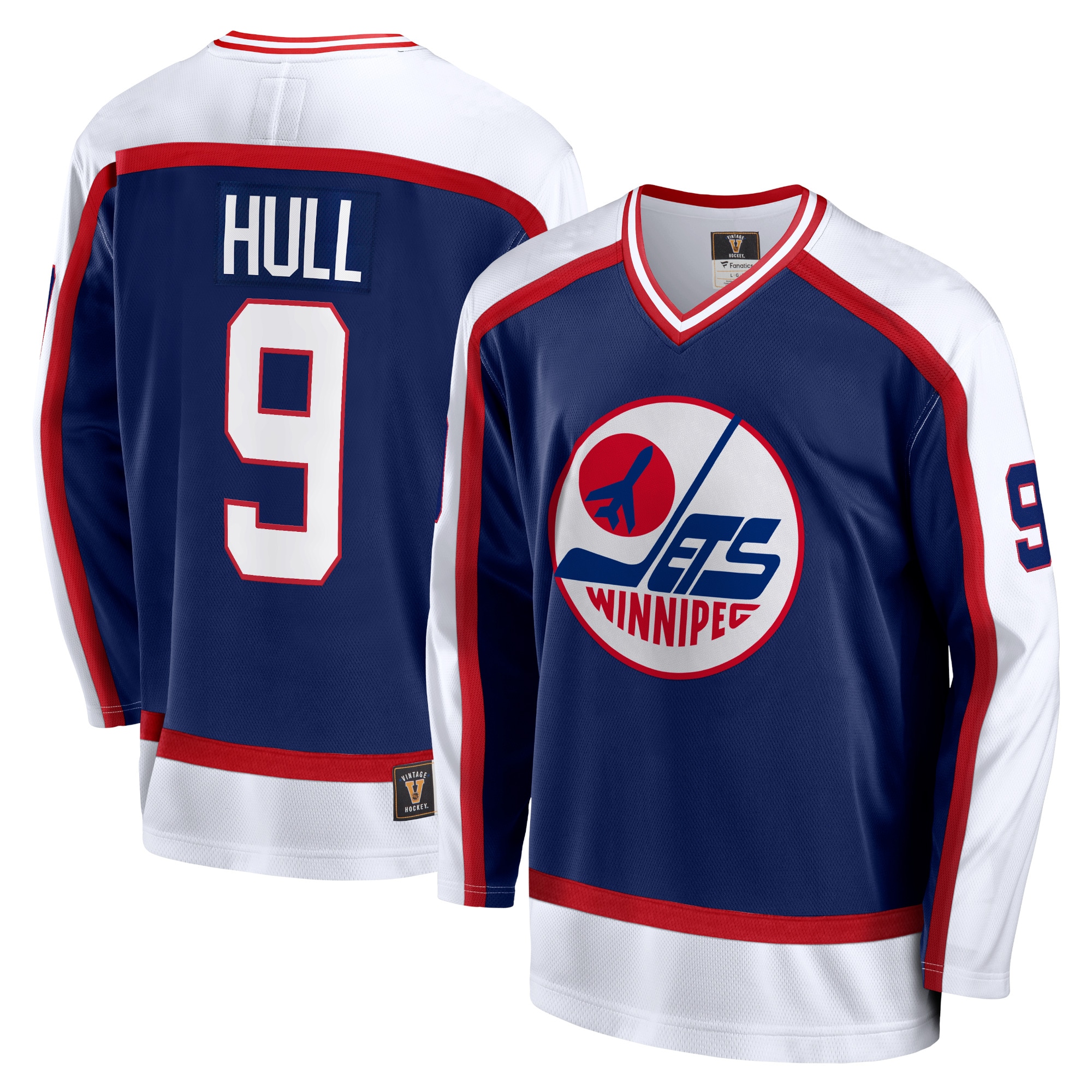 Winnipeg Jets Bobby Hull Navy Breakaway Retired Player NHL Jersey Men's