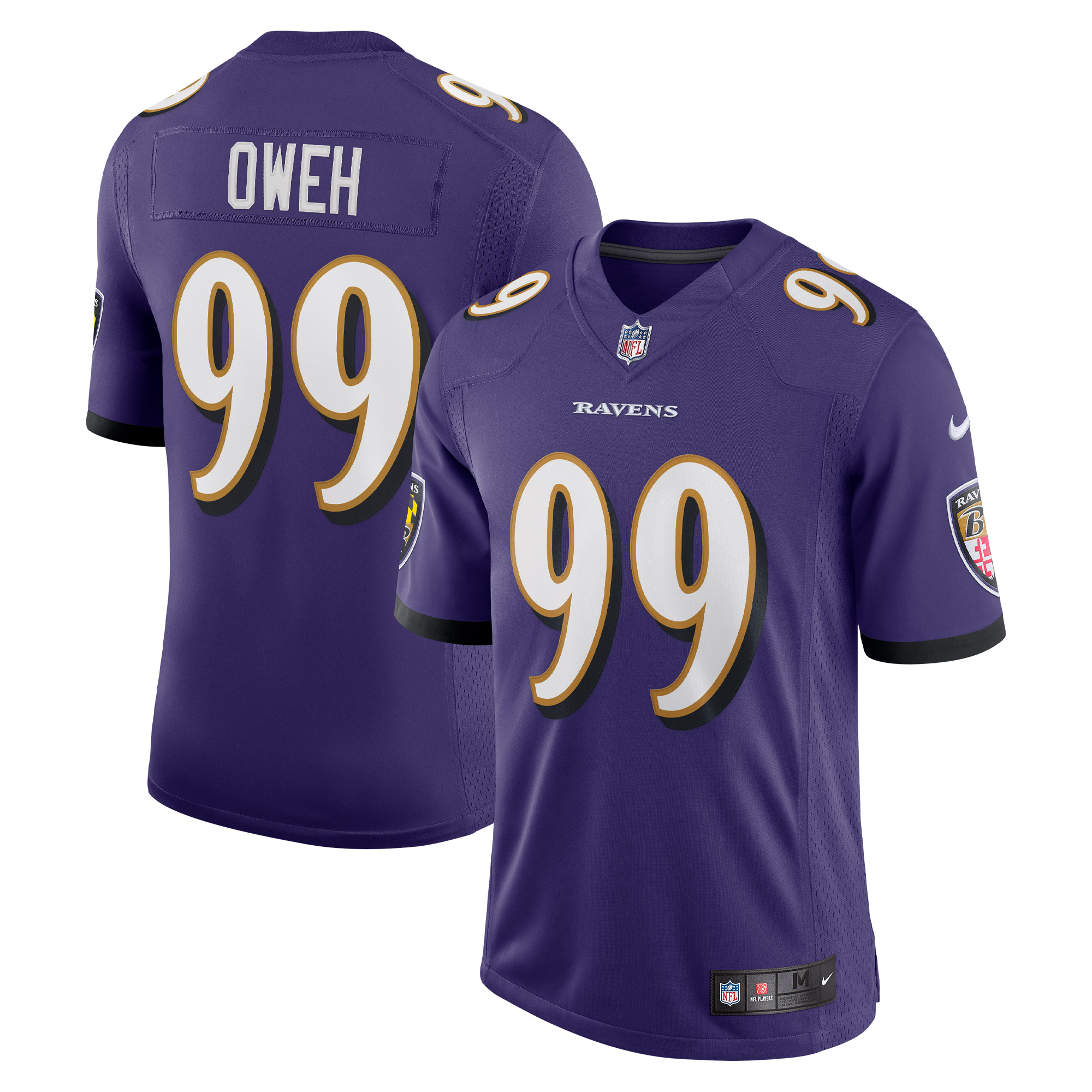 Baltimore Ravens Odafe Oweh Purple Vapor Limited NFL Jersey Men's