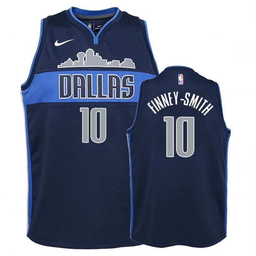 Dallas Mavericks Dorian Finney-smith 10 Statet Navy NBA Jersey Youth