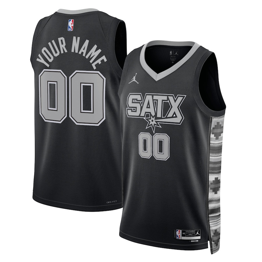 San Antonio Spurs Unisex Swingman Custom Statement Edition Black NBA Jersey Unisex