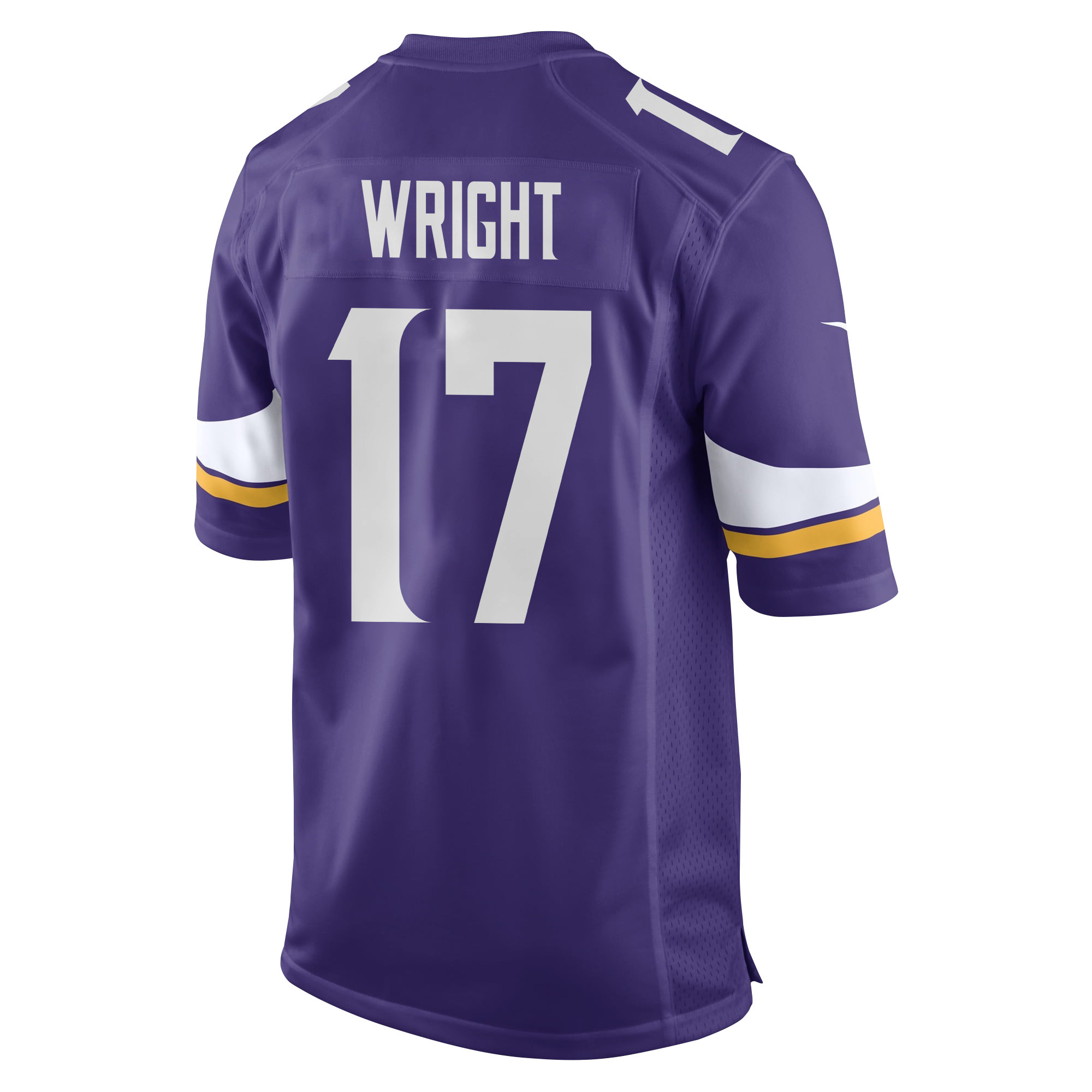 Ryan Wright 17 Minnesota Vikings Super Bowl LIX New Orleans Patch Game Purple NFL Jersey Men's