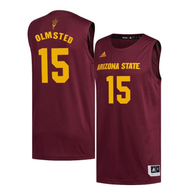 15 John Olmsted Maroon Arizona State Sun Devils NCAA Jersey Men's