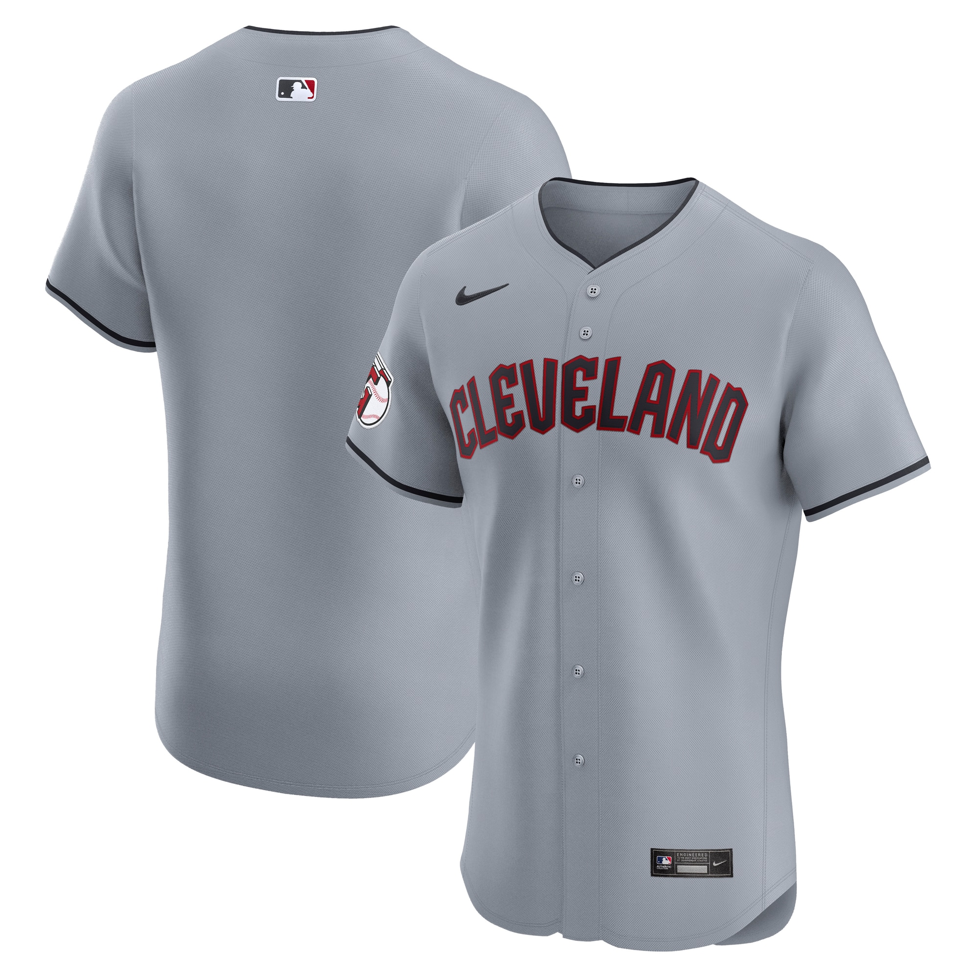 Cleveland Guardians Gray Alternate Vapor Premier Elite Patch MLB Jersey Men's